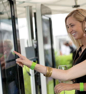 giant tablet audience interaction